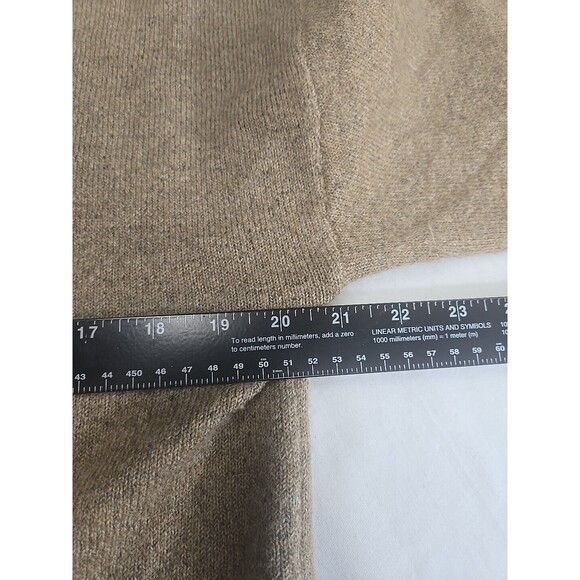 Michael Kors Bell Sleeve Turtleneck Sweater Wool Baby Alpaca Blend Tan Sz M Gold - Picture 11 of 12